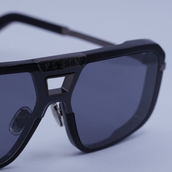 Philipp Plein SPP008M 700X Sunglasses Black Aviator Frame, Grey Lenses - Picture 3 of 10